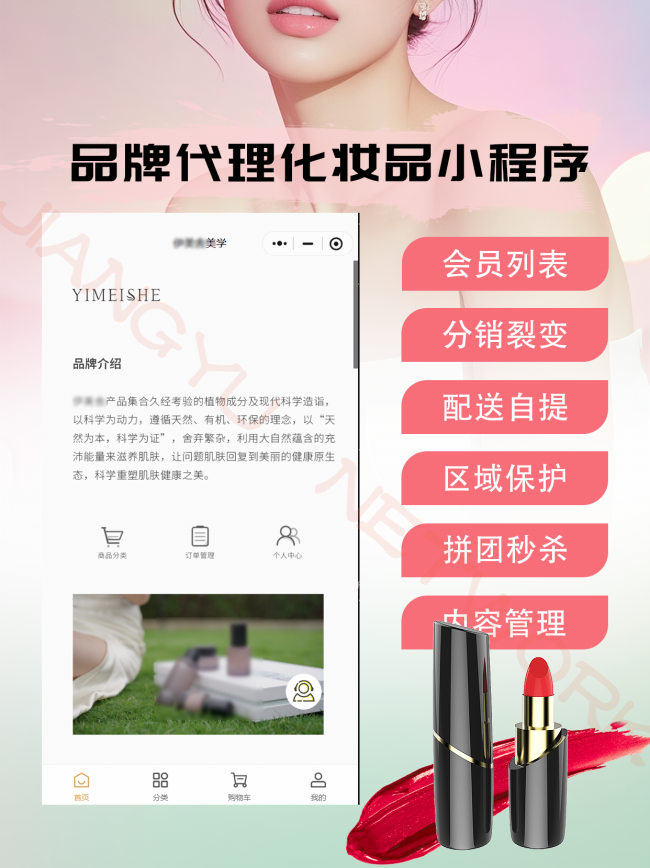 廊坊品牌化妆品代理区域商城小程序开发